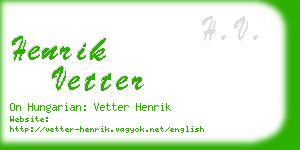 henrik vetter business card